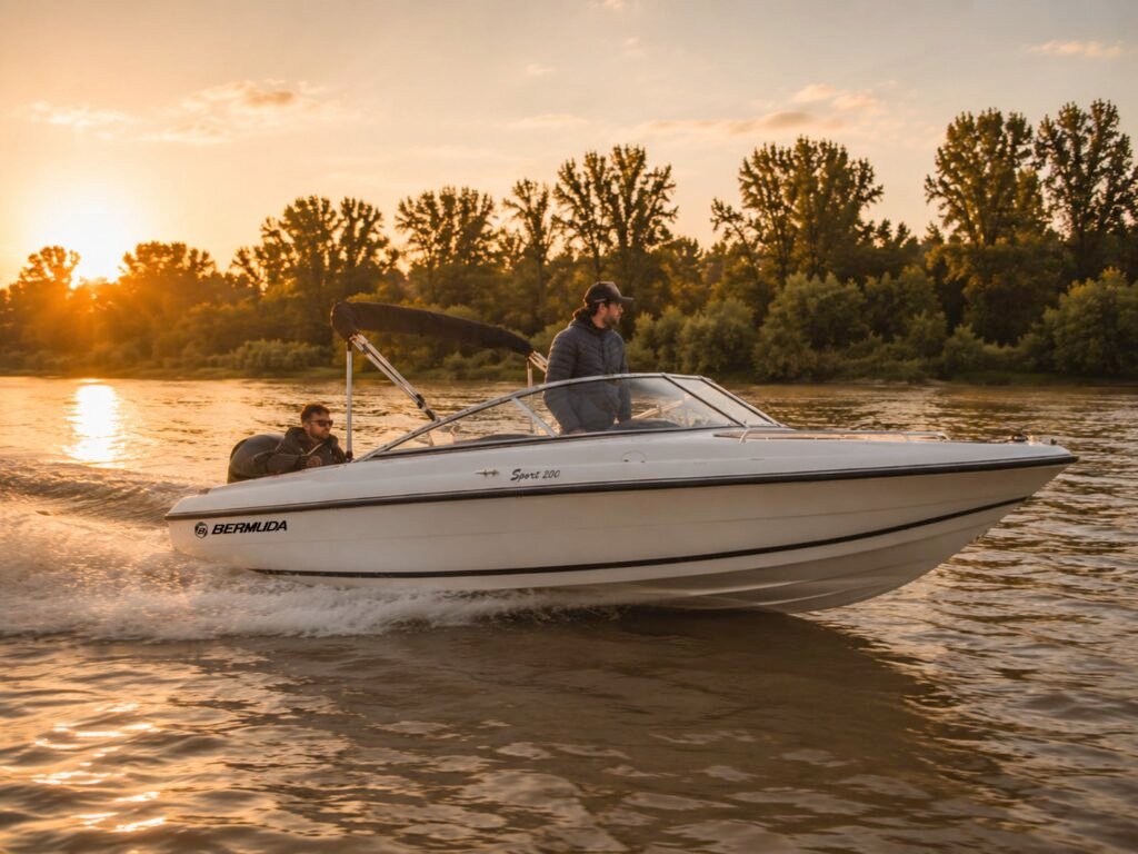 lancha sport 200 navegando
